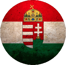 Drapeaux Europe Hongrie Rond 