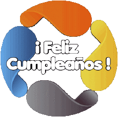 Nachrichten Spanisch Feliz Cumpleaños Abstracto - Geométrico 011 