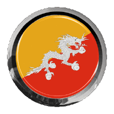 Drapeaux Asie Bhoutan Rond - Anneaux 