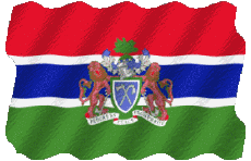 Banderas África Gambia Ondulación 
