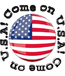 Mensajes Inglés Come on U.S.A Map - Flag 