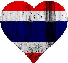 Flags Asia Thailand Heart 