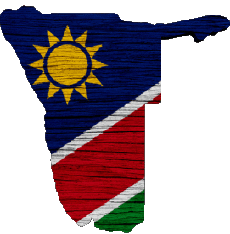 Banderas África Namibia Mapa 