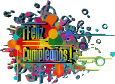 Messages Spanish Feliz Cumpleaños Abstracto - Geométrico Transparent Background 008 