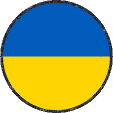 Drapeaux Europe Ukraine Rond 