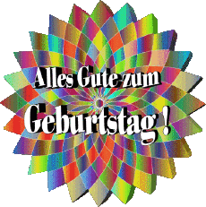 Mensajes Alemán Alles Gute zum Geburtstag Zusammenfassung - geometrisch Fondo transparente 022 