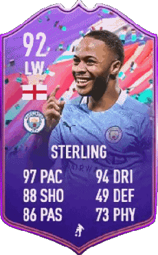 Multimedia Vídeo Juegos F I F A - Jugadores  cartas Angleterre Raheem Sterling 