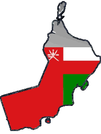 Fahnen Asien Oman Karte 