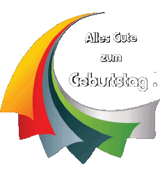 Messages Allemand Alles Gute zum Geburtstag Zusammenfassung - geometrisch Fond Transparent 019 