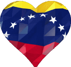Flags America Venezuela Heart 