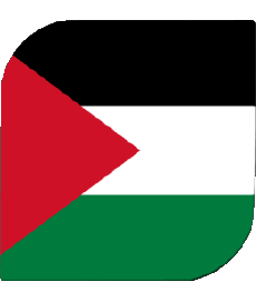 Bandiere Asia Palestina Quadrato 