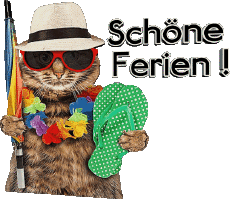 Messages Allemand Schöne Ferien Fond Transparent 30 