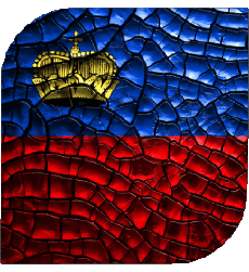 Drapeaux Europe Liechtenstein Carré 