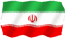 Banderas Asia Irán Ondulación 