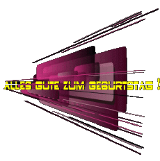 Messages Allemand Alles Gute zum Geburtstag Zusammenfassung - geometrisch Fond Transparent 020 