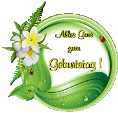 Messagi Tedesco Alles Gute zum Geburtstag Blumen Sfondo trasparente 011 