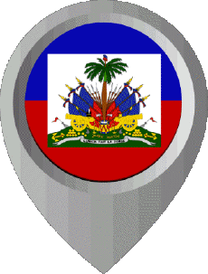 Drapeaux Amériques Haïti Epingle de Localisation 