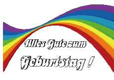 Messages German Alles Gute zum Geburtstag Zusammenfassung - geometrisch 021 