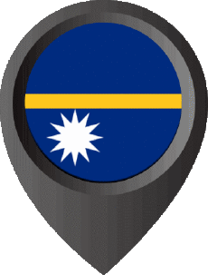 Fahnen Ozeanien Nauru Standort-Pin 