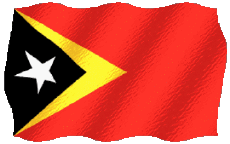 Fahnen Asien Osttimor Welligkeit 