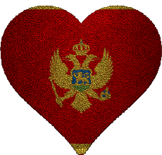 Flags Europe Montenegro Heart 