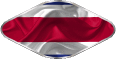 Bandiere America Costa Rica Ovale 02 