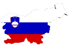 Bandiere Europa Slovenia Carta Geografica 