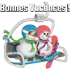 Mensajes Francés Bonnes Vacances Hiver Serie 03 