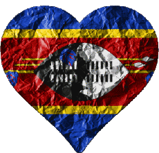 Banderas África Eswatini Corazón 