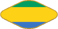 Banderas África Gabón Oval 02 