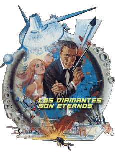 Multi Média Cinéma International James Bond 007 Les Diamants sont éternels Logo Espagnol 