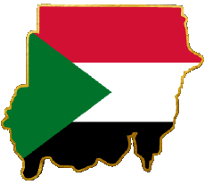 Flags Africa Sudan Map 
