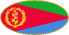 Fahnen Afrika Eritrea Oval 01 