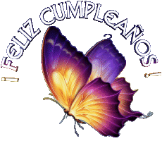 Mensajes Español Feliz Cumpleaños Mariposas 001 