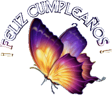 Nachrichten Spanisch Feliz Cumpleaños Mariposas Transparenter Hintergrund 001 