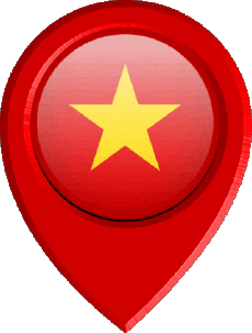 Fahnen Asien Vietnam Standort-Pin 