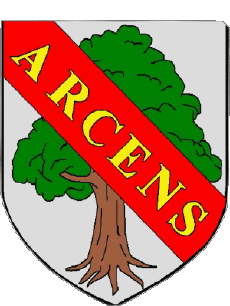 Blasone-Bandiere Francia Dipartimenti - Città 07 ARCENS 