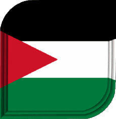 Drapeaux Asie Jordanie Carré 