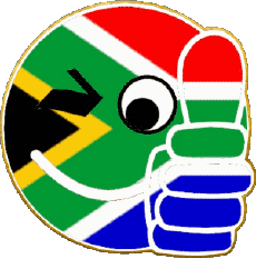 Drapeaux Afrique Afrique du Sud Smiley - OK 