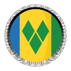 Banderas América San Vicente y las Granadinas Ronda - Anillos 