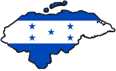 Bandiere America Honduras Carta Geografica 