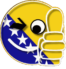 Flags Europe Bosnia herzegovina Smiley - OK 