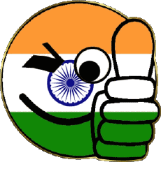 Flags Asia India Smiley - OK 