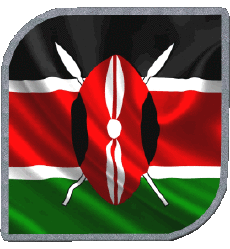 Drapeaux Afrique Kenya Carré 