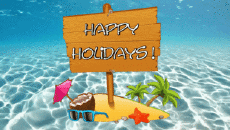 Messagi Inglese Happy Holidays Sfondo animato 002 