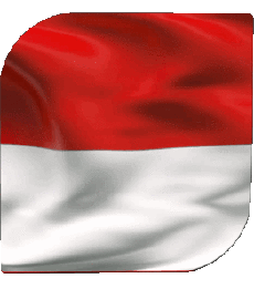 Flags Asia Indonesia Square 