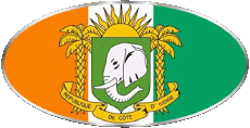 Drapeaux Afrique Côte d Ivoire Ovale 01 