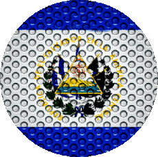 Drapeaux Amériques Salvador Rond 