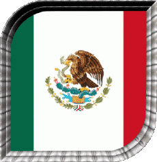 Flags America Mexico Square 