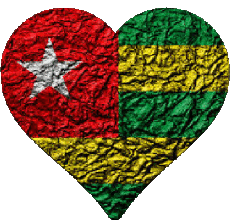 Drapeaux Afrique Togo Coeur 